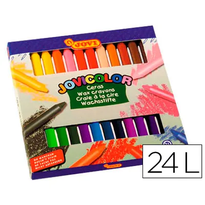 Lapices Cera Jovicolor Caja de 24 Unidades Colores Surtidos