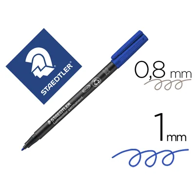 STAEDTLER Rotulador Staedtler Lumocolor Retroproyeccion Punta de Fibrapermanente 317-3 Azul Punta Media Redonda 0.8-1 MM