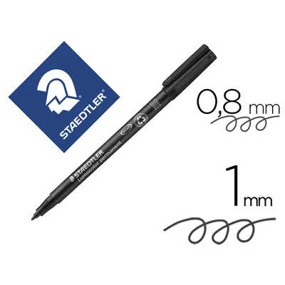 STAEDTLER Rotulador Staedtler Lumocolor Retroproyeccion Punta de Fibrapermanente 317-9 Negro Punta Media Redonda 0.8-1 MM