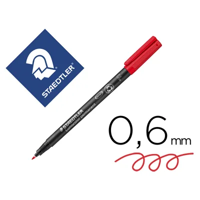STAEDTLER Rotulador Staedtler Lumocolor Retroproyeccion Punta de Fibrapermanente 318-2 Rojo Punta Fina Redonda 0.6 MM