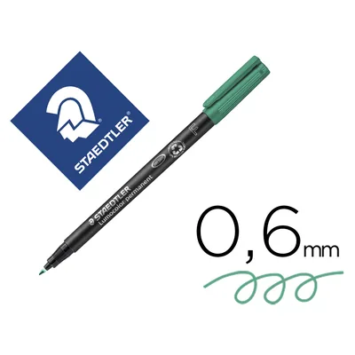 STAEDTLER Rotulador Staedtler Lumocolor Retroproyeccion Punta de Fibrapermanente 318-5 Verde Punta Fina Redonda 0.6 MM