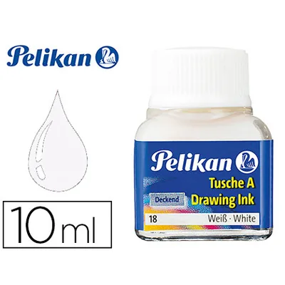 PELIKAN Tinta China Pelikan Blanco Bote de 10 ML