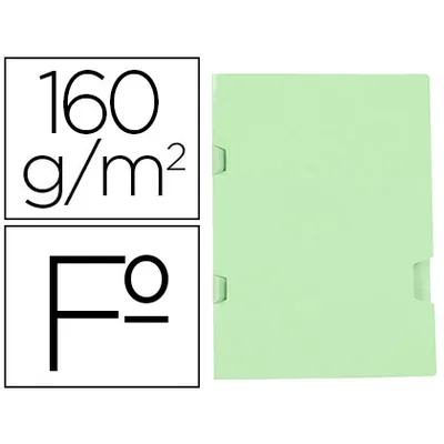 PLA Subcarpeta Liderpapel Folio Verde Tres Uñeros Plastificada 160G/M2