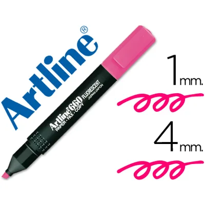 ARTLINE Rotulador Artline Fluorescente EK-660 Rosa Punta Biselada