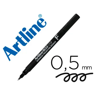 ARTLINE Rotulador Artline Retroproyeccion Punta Fibra Permanente EK-853 Negro -punta Redonda 0.5 MM