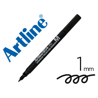 ARTLINE Rotulador Artline Retroproyeccion Punta Fibra Permanente EK-854 Negro -punta Redonda 1 MM