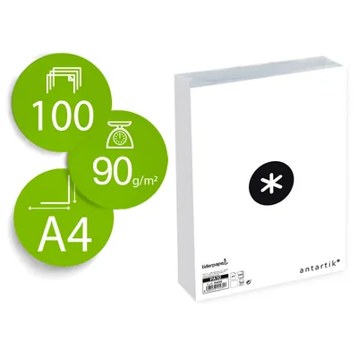 ANTARTIK Papel Antartik DIN A4 90 G Liso Paquete de 100 Hojas