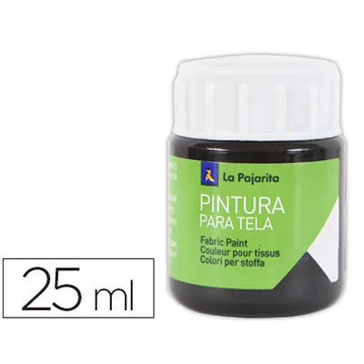 LA PAJARITA Pintura para Tela la Pajarita Negro 25 ML