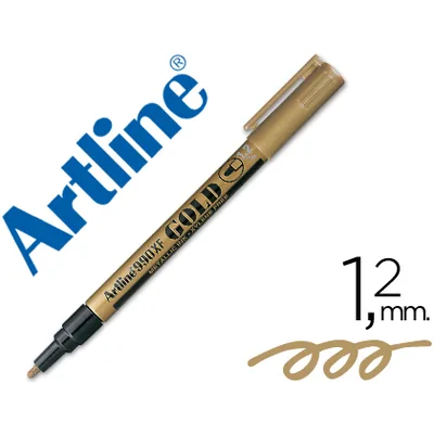 ARTLINE Rotulador Artline Marcador Permanente Punta Metalica EK-990 Oro Punta Redonda 1.2 MM