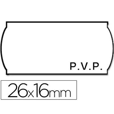 METO Etiquetas Meto Onduladas 26X16 MM Pvp Blanca Adh 2 Rollo 1200 Etiquetas Troqueladas
