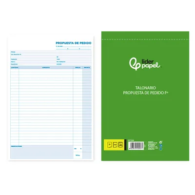 LIDERPAPEL Talonario Liderpapel Pedidos Folio Original y Copia T225