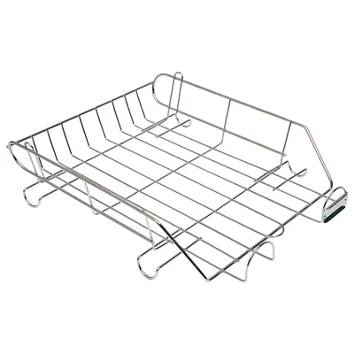 Q-CONNECT Bandeja Sobremesa Metalica Q-Connect Cromada 370X275 MM