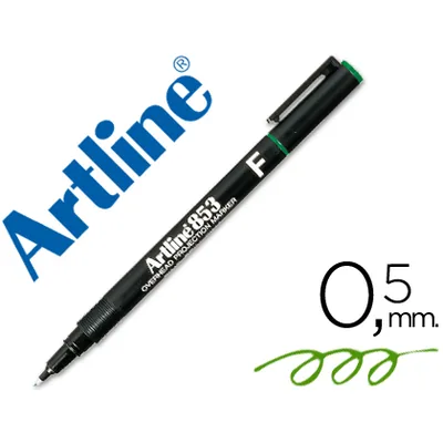 ARTLINE Rotulador Artline Retroproyeccion Punta Fibra Permanente EK-853 Verde -punta Redonda 0.5 MM