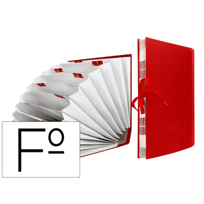 LIDERPAPEL Carpeta Fuelle Liderpapel Folio Carton Forrado Burdeos