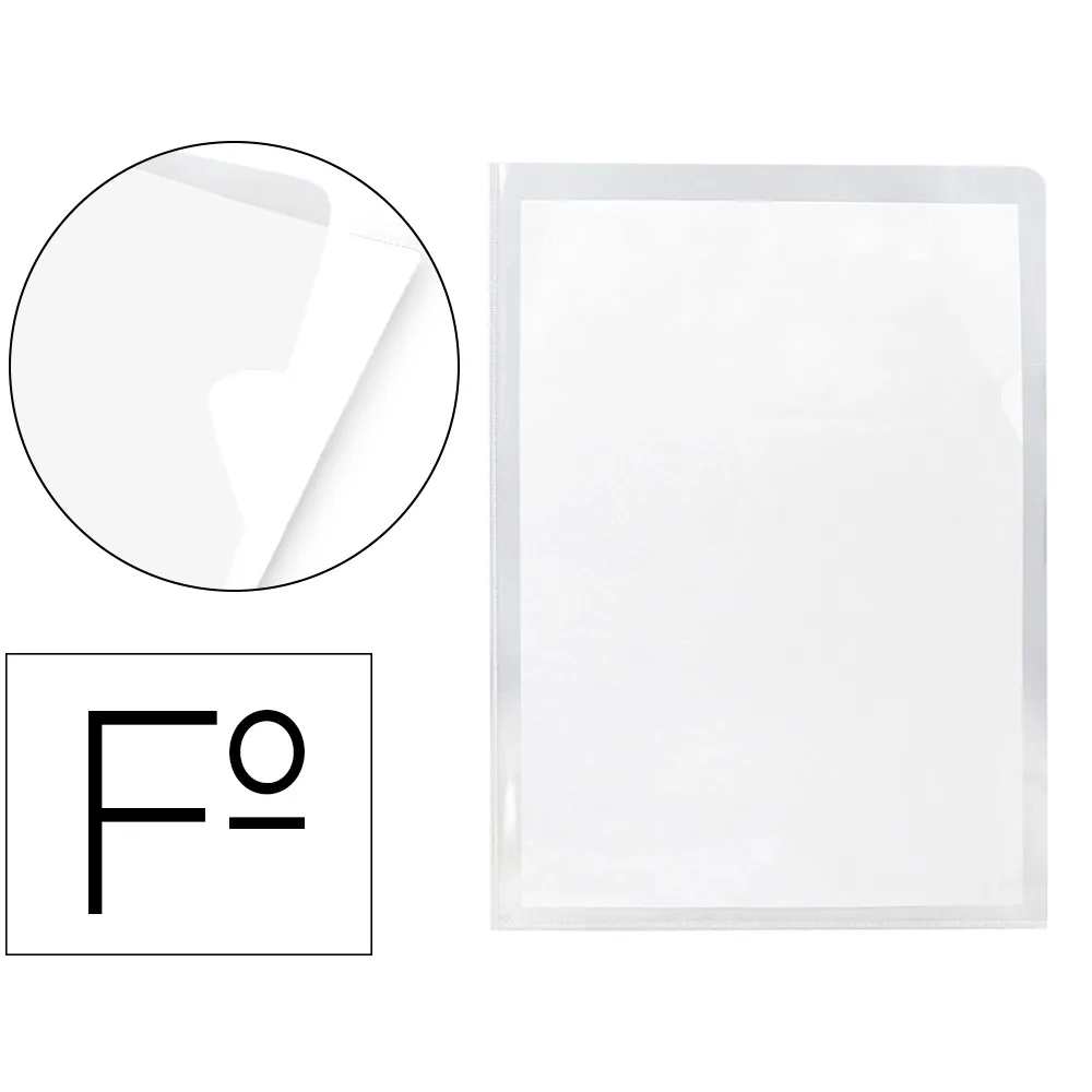 Carpeta Dossier Uñero Plastico Q-Connect Folio 180 Mc Transparente