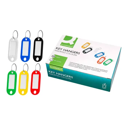 Q-CONNECT Llavero Portaetiquetas Q-Connect Expositor de 240 Unidades Colores Surtidos