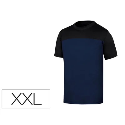 DELTAPLUS Camiseta de Algodon Deltaplus Color Azul/negro Talla Xxl