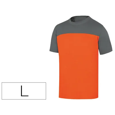 DELTAPLUS Camiseta de Algodon Deltaplus Color Gris/naranja Talla L