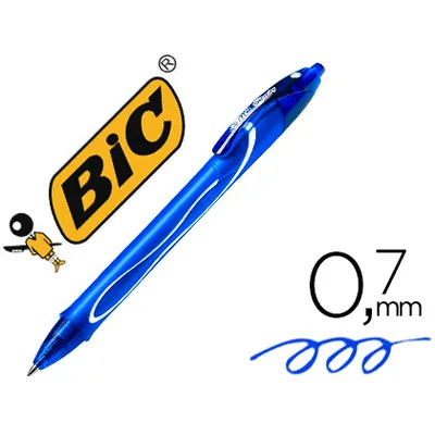 BIC Boligrafo Bic Gelocity Quick Dry Retractil Tinta Gel Azul Punta de 0,7 MM