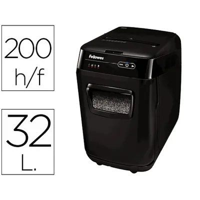 FELLOWES Destructora de Documentos Fellowes Automax 200M Capacidad de Corte 200 Hojas Particulas Destruye Grapas