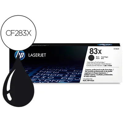 HP Toner Hp CF283X Laserjet Pro Mfp M201N/MFP M201DW/MFP M225 Alta Capacidad Negro 2200 Pag