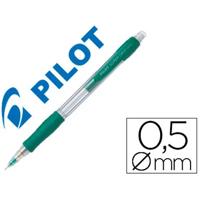 PILOT Portaminas Pilot Super Grip Verde 0,5 MM Sujecion de Caucho