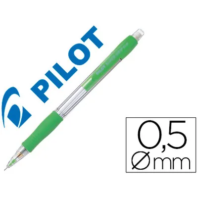 PILOT Portaminas Pilot Super Grip Verde Claro 0,5 MM Sujecion de Caucho