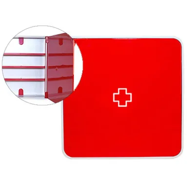PAPERFLOW Botiquin Paperflow Plastico 3 Estantes para Medicinas 320X70X320 MM Rojo