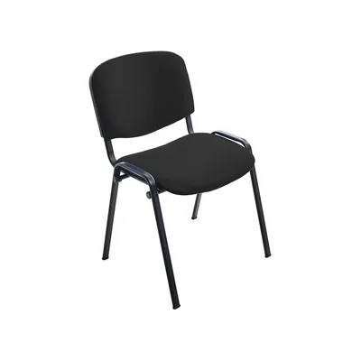 ROCADA Silla Rocada Confidente Estructura Metalica Tapizada en Tela Ignifuga Negra 57X81X48 CM