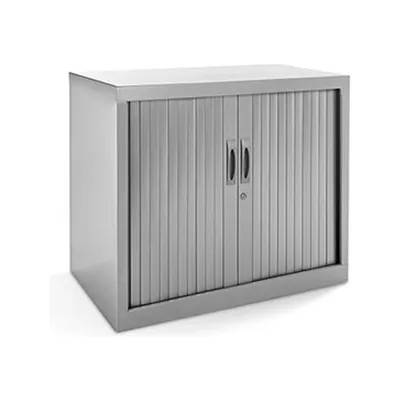 ROCADA Armario Metalico Rocada Dos Puertas Tipo Persiana con Una Balda Serie Store 70X80X45 CM Acabado Gris/gris