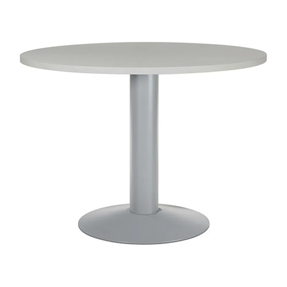 Mesa de Reunion Rocada Meeting 3005AT02 Estructura Columna Acero Gris Tablero Madera Gris 100 CM Diametro