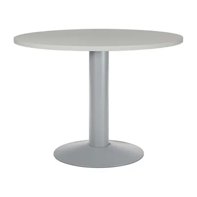 ROCADA Mesa de Reunion Rocada Meeting 3005AT02 Estructura Columna Acero Gris Tablero Madera Gris 100 CM Diametro