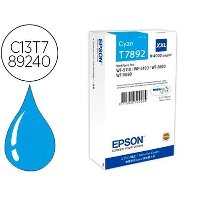 EPSON Ink-jet Epson T7892XXL WF-5110 / 5190 / 5620 / 5690 Cian Alta Capacidad