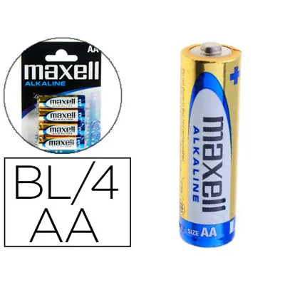 MAXELL Pila Maxell Alcalina 1.5 V Tipo Aa LR06 Blister de 4 Unidades