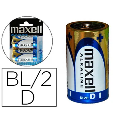 MAXELL Pila Maxell Alcalina 1.5V Tipo D LR20 Blister de 2 Unidades