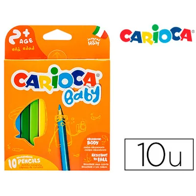 CARIOCA Lapices de Colores Carioca Baby 2 Años Caja de 10 Colores Surtidos