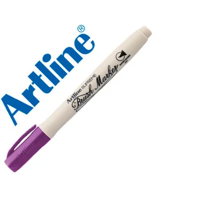 ARTLINE Rotulador Artline Supreme Brush Pintura Base de Agua Punta Tipo Pincel Trazo Variable Magenta