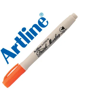 Rotulador Artline Supreme Brush Pintura Base de Agua Punta Tipo Pincel Trazo Variable Naranja