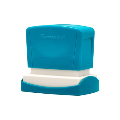 X'STAMPER Sello X'Stamper Quix Personalizable Color Azul Medidas 24X49 MM Q-12