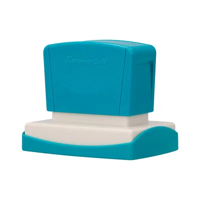 X'STAMPER Sello X'Stamper Quix Personalizable Color Azul Medidas 36X61 MM Q-16