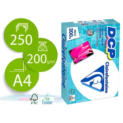 CLAIREFONTAINE Papel Fotocopiadora Clairefontaine DIN A4 200 GR Paquete de 250 Hojas
