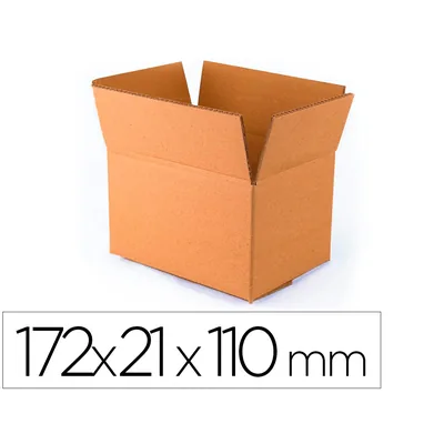 Q-CONNECT Caja para Embalar Q-Connect Americana Ultra Resistente Carton Reciclado Canal Doble 7MM Color Kraft 172X217X110 MM