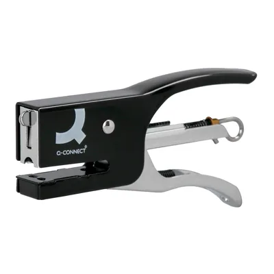 Q-CONNECT Grapadora Q-Connect de Tenaza KF22340 Metalica Color Negro Capacidad 12 Hojas Usa Grapas Numero 10