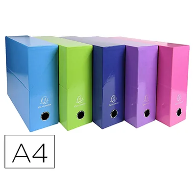 EXACOMPTA Caja Transferencia Exacompta Iderama DIN A4 Lomo 90 MM Colores Surtidos
