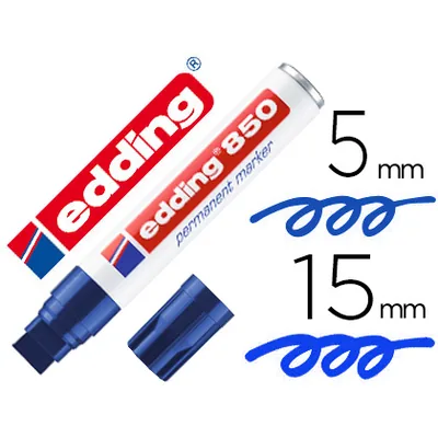 EDDING Rotulador Edding Marcador Permanente 850 Azul Punta Biselada 5-15 MM Recargable