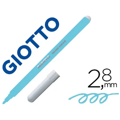 GIOTTO Rotulador Giotto Turbo Color Lavable con Punta Bloqueada Unicolor Azul Claro