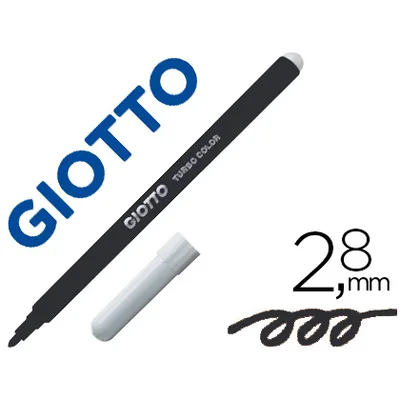 GIOTTO Rotulador Giotto Turbo Color Lavable con Punta Bloqueada Unicolor Negro