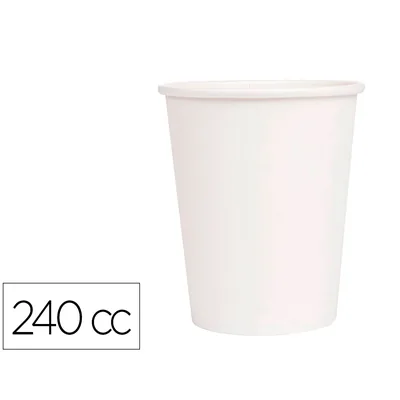 BLANCA Vaso Termico Carton Blanco 240 Cc Paquete de 50 Unidades