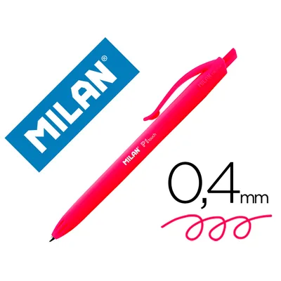 MILAN Boligrafo Milan P1 Retractil 1 MM Touch Rojo