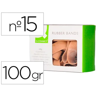Q-CONNECT Bandas Elasticas Q-Connect 100 GR 150X10 MM Numero 15